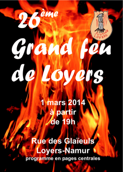 1 mars 2014 à partir de 19h Rue des Glaïeuls - Waouw