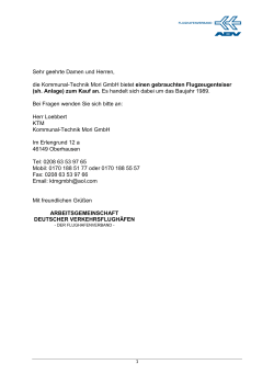 Verkauf Flugzeugenteiser - Mori GmbH, 09.10.2014