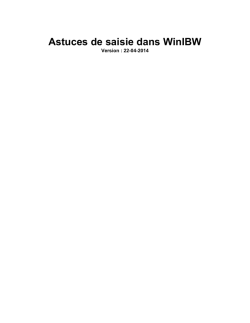Astuces de saisie dans WinIBW - Sudoc