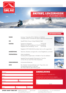 Ski-Test Flyer - Sport Shop Time Out