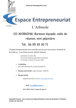 Affichette Espace Entrepreneuriat