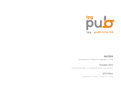 Informations produits et prix 2015