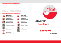 Übungsplan Ballsport - Turnverein-Nordhorn