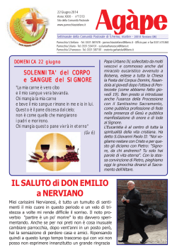 Domenica 22 Giugno 2014 - Parrocchia Santo Stefano Nerviano