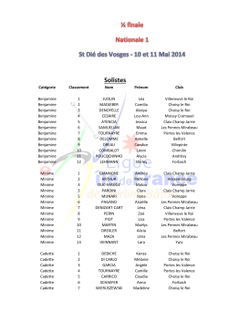 Demi N1 - 2014 - Classements