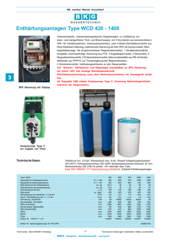 Type WCD 420 - BKG Wassertechnik GmbH