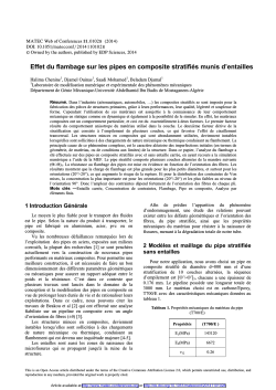 Effet du flambage sur les pipes en composite stratifi&eacute;s munis d