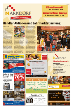 H&auml;ndler-Aktionen und Jahrmarktstimmung