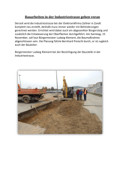 Bauarbeiten in der Industriestrasse  gehen  voran - Gemeinde Zandt