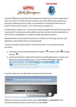 Il portale ERM(Employee Relationship Management) delle Risorse
