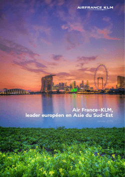 Air France-KLM, leader européen en Asie du Sud-Est