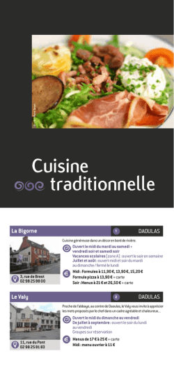 Guide des restaurants 2014