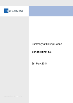 Summary of Rating Report Schön Klinik SE 6th May 2014
