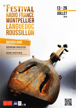DOSSIER aude - le Festival de Radio France et Montpellier