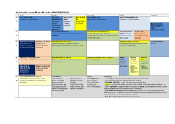 Horaire des cours BA et MA arabe PRINTEMPS 2015
