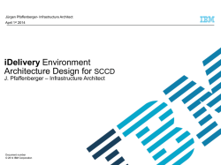 iDelivery Environment Architecture Design for SCCD