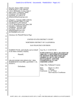 David S. Harris (SBN 215224) NORTH BAY LAW GROUP 116 E