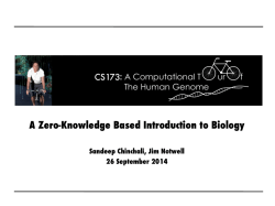 Introductory Biology Primer - CS273a