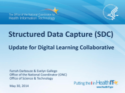Structured Data Capture (SDC)