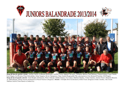 Photo officielle Juniors Balandrade