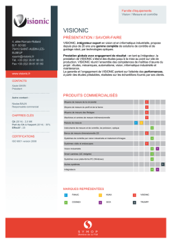 VISIONIC - Offre en France