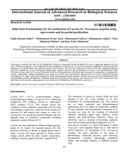 International Journal of Advanced Research in Biological