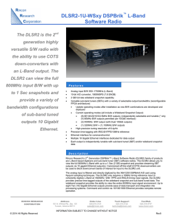 DLSR2-1U-WSxy DSPBrik L-Band Software Radio