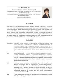 Sonja PRENTOVIC, MSc Doctorante en Sciences de Gestion
