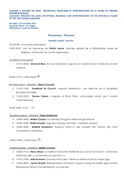 Programme AUGUSTE + abstracts 28.09.14