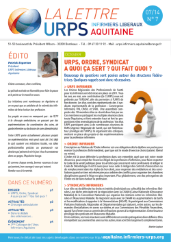 Juillet 2014 - N&deg;7 - Aquitaine