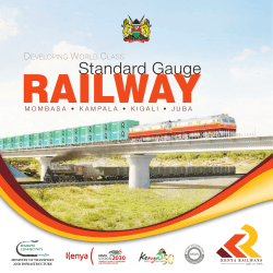 SGR Brochure - Kenya Railways Corporation