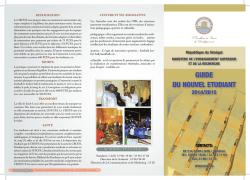 GUIDE DU NoUvEL ETUDIANT - Universit&eacute; Gaston Berger
