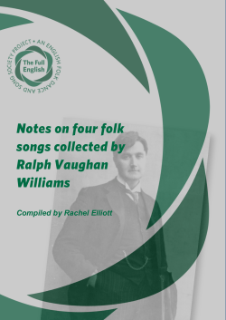 Notes on four folk songs collected by Ralph Vaughan Williams