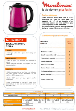 Fiche Produit Audacio Ket By53 BY530D31 Moulinex