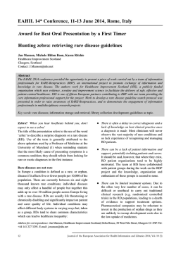 Hunting zebra: retrieving rare disease guidelines