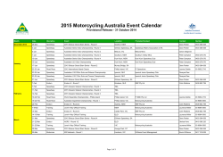 2015 Motorcycling Australia Event Calendar