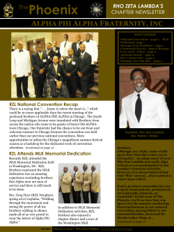 Phoenix Newsletter – Fall 2011 - Alpha Phi Alpha Fraternity, Inc