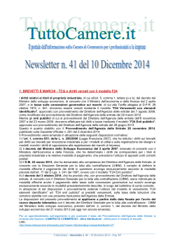 Newsletter n. 41 del 10 Dicembre 2014 1