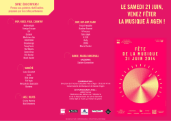 LE SAMEDI 21 JUIN, VENEZ FÊTER LA MUSIQUE À AGEN !