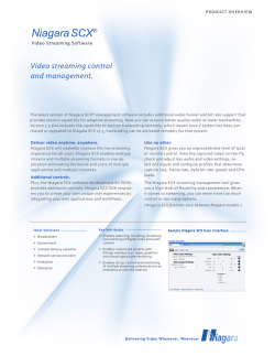 Download Datasheet - Niagara Streaming Media