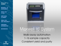 Maxwell16 DNA/RNA/Protein isolation robot