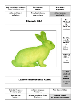 Eduardo KAC Lapine fluorescente ALBA