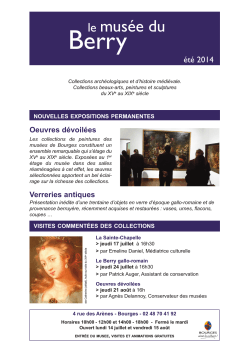 programme des musées été 2014 - La route Jacques