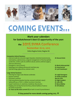 Events - Saskatchewan Veterinary Medical Association