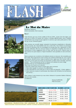 flash mai 2014 - Site Officiel de la Mairie de Launac