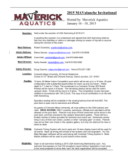 Meet Info - Western Slope League Swimming