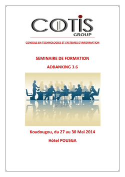 Fiche d inscription S&eacute;minaire KDG - Cotis
