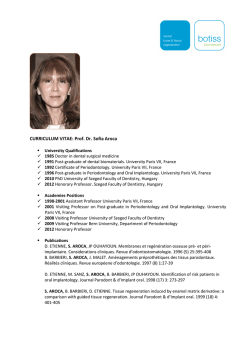 CURRICULUM VITAE: Prof. Dr. Sofia Aroca