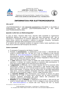 Informativa per EMG - Azienda ULSS 16 Padova