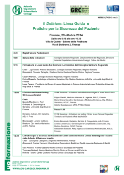 il Delirium: Linea Guida e Pratiche per la Sicurezza del Paziente